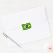Autocollant Drapeau du Brésil (Enveloppe)