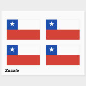 Autocollant Drapeau du Chili (Feuille)