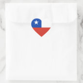 Autocollant Drapeau du Chili (Cœur) (Sac)