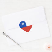 Autocollant Drapeau du Chili (Cœur) (Enveloppe)