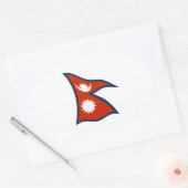 Autocollant Drapeau du Népal (Enveloppe)