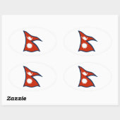 Autocollant Drapeau du Népal (Feuille)