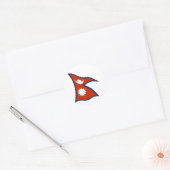 Autocollant Drapeau du Népal (Enveloppe)
