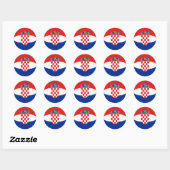 Autocollant Drapeau Fish Eye Croatie (Feuille)