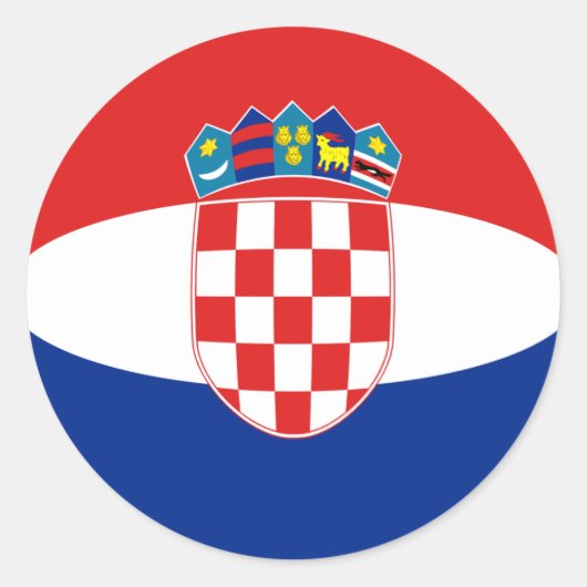 Autocollant Drapeau Fish Eye Croatie (Devant)