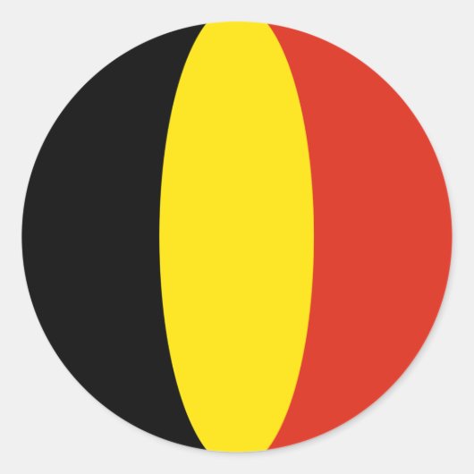 Autocollant Drapeau Fisheye Belgique (Devant)