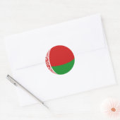 Autocollant drapeau fisheye Biélorussie (Enveloppe)
