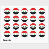 Autocollant drapeau fisheye de Syrie (Feuille)