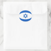 Autocollant drapeau fisheye d'Israël (Sac)