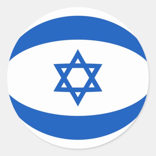 Autocollant drapeau fisheye d'Israël (Devant)
