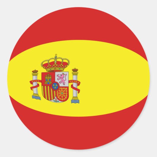 Autocollant Drapeau Fisheye Espagne (Devant)