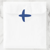 Autocollant drapeau fisheye Finlande (Sac)