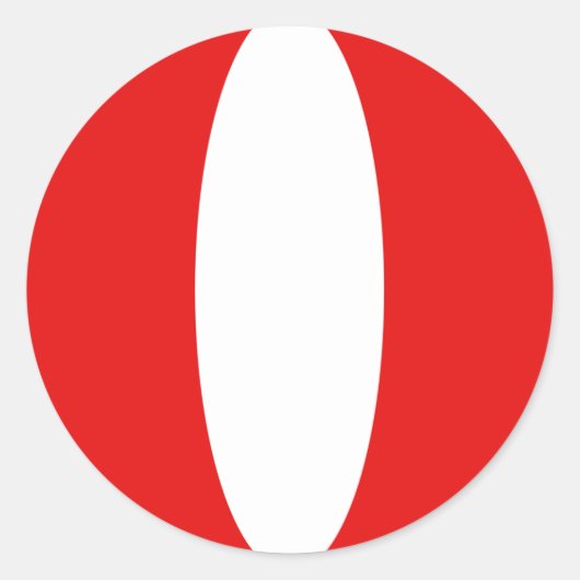 Autocollant Drapeau Fisheye Pérou (Devant)