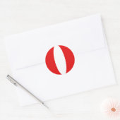 Autocollant Drapeau Fisheye Pérou (Enveloppe)