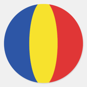Autocollant Drapeau Fisheye Roumanie