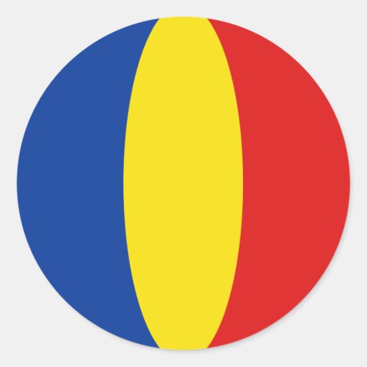 Autocollant Drapeau Fisheye Roumanie (Devant)