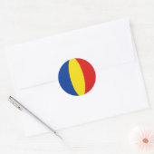 Autocollant Drapeau Fisheye Roumanie (Enveloppe)
