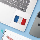 Autocollant drapeau français (Ordinateur portable avec iPhone)