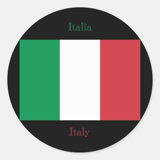 Autocollant drapeau italien (Devant)