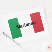 Autocollant Drapeau Italien - Personnalisable (Enveloppe)