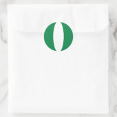 Autocollant drapeau Nigeria Fisheye (Sac)