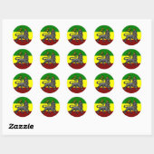 Autocollant Drapeau Rasta (Feuille)