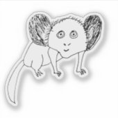 Autocollant drôle d'Aye Aye - Cadeau d'animal mal (Devant)