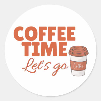 Autocollant drôle de buveur de café rétro