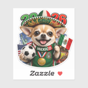 Autocollant drôle de Chihuahua mexicain Coupe du M