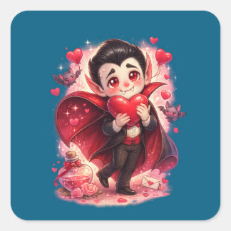 Autocollant drôle de Dracula pour la Saint-Valenti