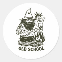 Autocollant drôle de magicien d'école de sorceller
