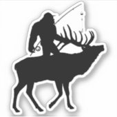 Autocollant drôle de pêche Sasquatch (Devant)