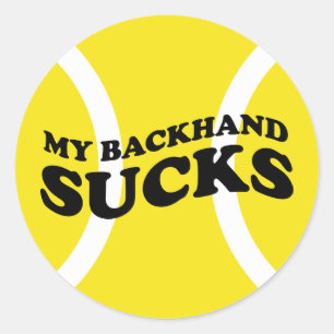 Autocollant drôle de tennis - avec un slogan humor