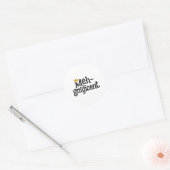 Autocollant drôle "Meh-gnifique" – Rond classique (Enveloppe)