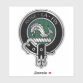 Autocollant du blason et du tartan du clan Kennedy (Feuille)