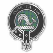 Autocollant du blason et du tartan du clan Kennedy (Devant)