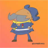 Autocollant du capitaine cartoon Old Cap (Devant)