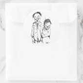 Autocollant du carré de dessin Mamma et Pappa (Sac)
