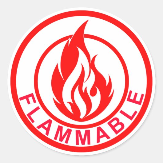 Autocollant du cercle de feu inflammable (Devant)
