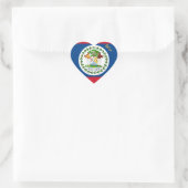 Autocollant du cœur du Belize, drapeau bélizien pa (Sac)