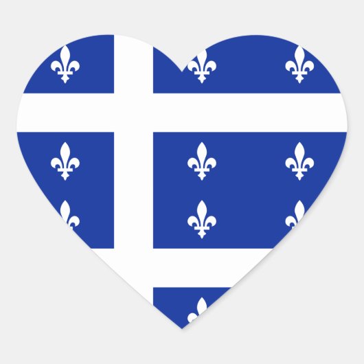 autocollant du coeur du québec (Devant)