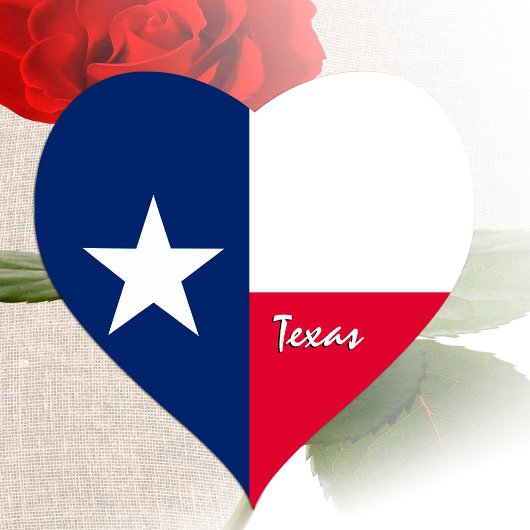Autocollant du cœur du Texas, drapeau du Texas pat