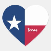 Autocollant du cœur du Texas, drapeau du Texas pat (Devant)