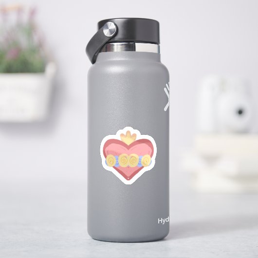 Autocollant du Cœur immaculé de Marie dessiné à la (HydroFlask)