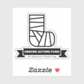 Autocollant du Denver Actors Fund (Feuille)