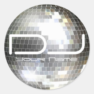 Autocollant du DJ de boule de disco