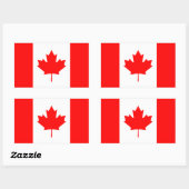 Autocollant du drapeau canadien (Feuille)