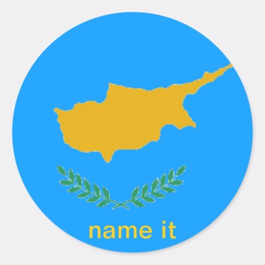 autocollant du drapeau chypriote (Devant)