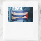 autocollant du drapeau cubain (Sac)