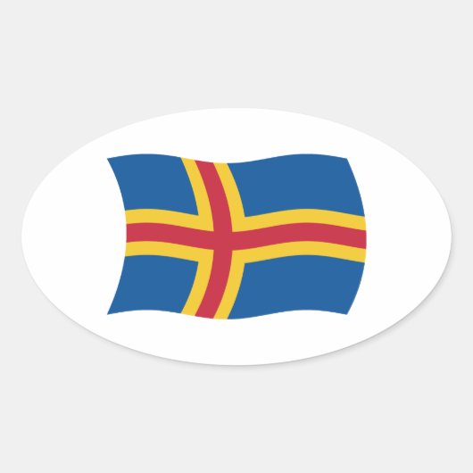 Autocollant du drapeau d'Aland (Devant)